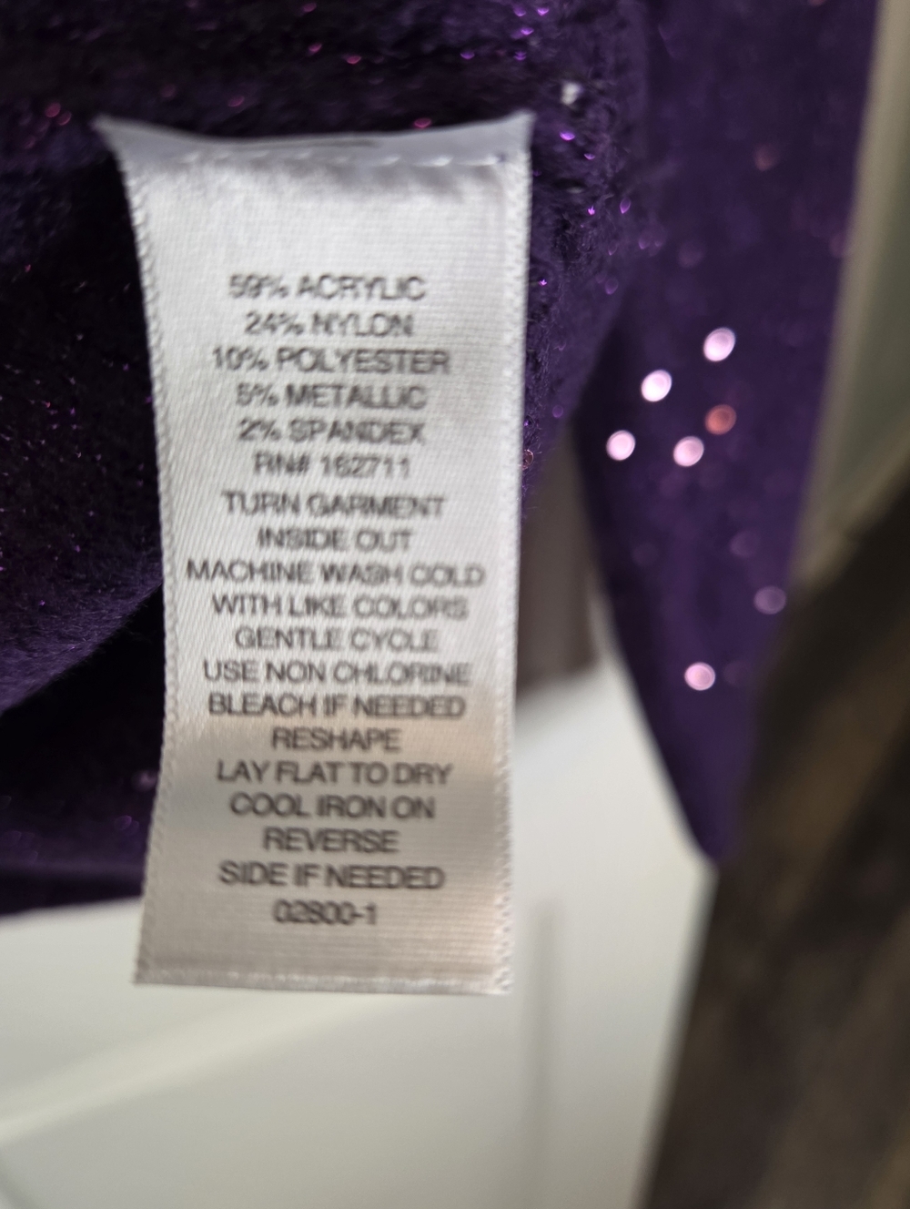 Purple Sparkly Liz Claiborne Sweater - Picture 8 of 12